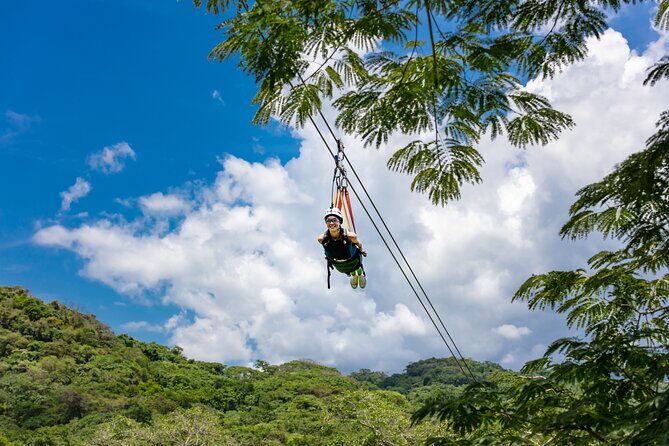 Adrenaline Adventure Tour in Puerto Vallarta - The aerial obstacle block: rope net, pendulum free-fall, and tightrope games