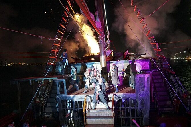 Incredible Nightly Pirate Show in the Bay of Puerto Vallarta - Pirate Party Ending: A Real Finish, Not a Drop-Off