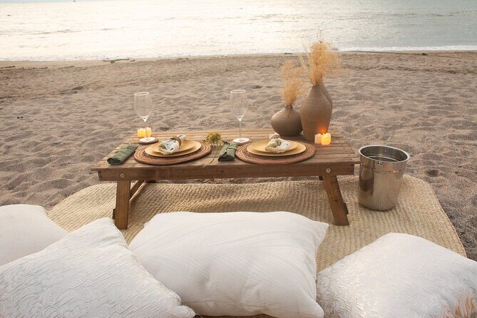 Picnic or Romantic Dinner on the Beach - Pickup and setup: you show up, they build the moment