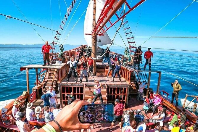 Pirate Ship Tour by day or night! Meals and Drinks included! - Majahuitas Beach: Banana Boat, Kayaks, Snorkel, and Treasure Hunt