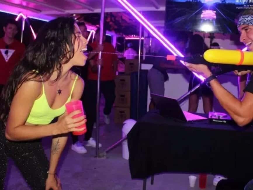 Puerto Vallarta: Neon Party on the Bay - Boarding the catamaran and settling in onboard