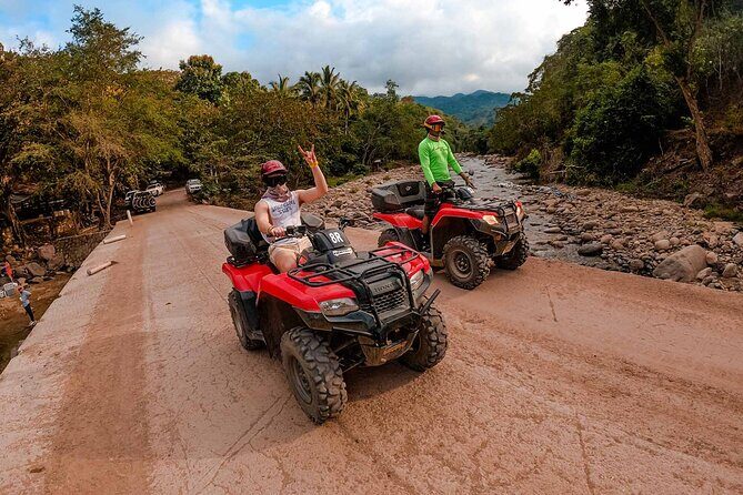 Sierra Madre ATV Adventure from Puerto Vallarta - Riverside Finale: Mexican Food, Cool Off Time, and Included Media