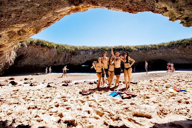 small groups SAFARI to Marietas Islands including Hidden Beach - Secret Beach and the short swim to rock arches