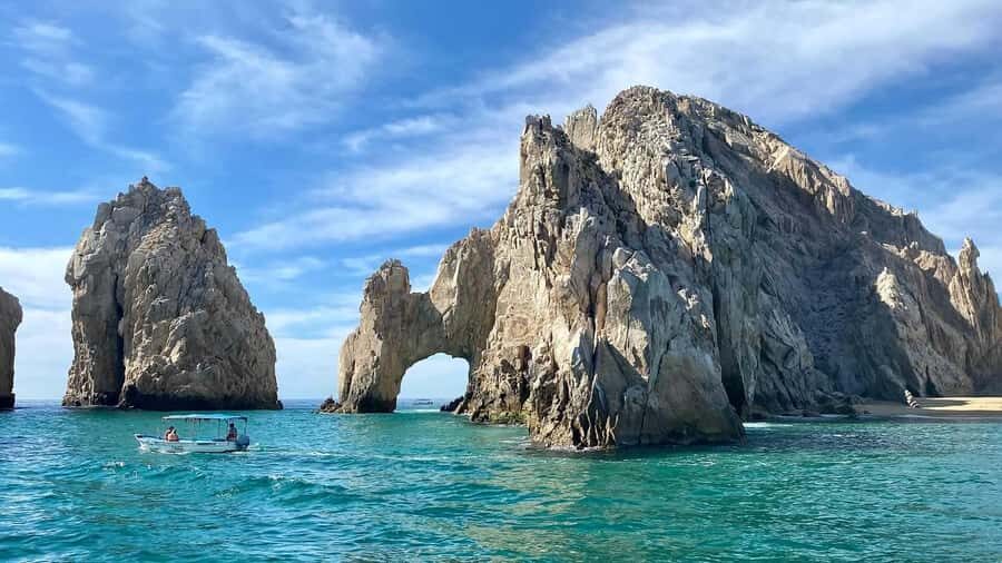 Tour the Arch of Cabo San Lucas and head down to Playa del Amor - Lover’s Beach time: relaxation plus a short snorkeling window